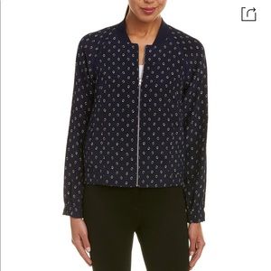 LAFAYETTE 148 Irelyn Reversible Silk BomberJacket
